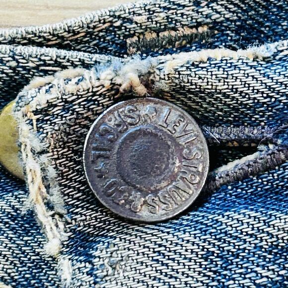 Levi's Vintage Jeans Purse Boho Bag Distressed Big E Denim - Picture 6 of 16